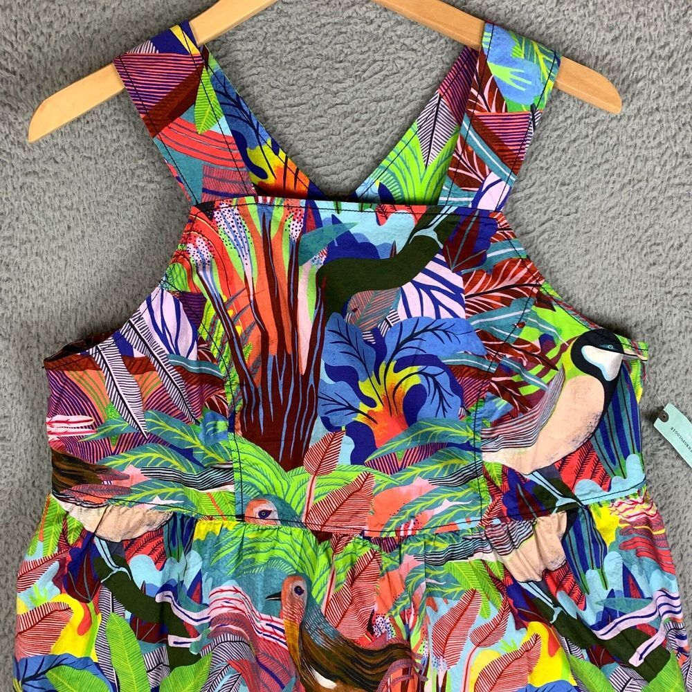 NWT Anthropologie Multicolor Tropical Print Mini Dress - Picture 5 of 16